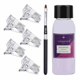 GZMAYUEN Poly Nail Gliding Solution 30ml * 2 Nail Extension Gel Flytande Poly Extension Gel - Enkel DIY Gliding Solution med borste