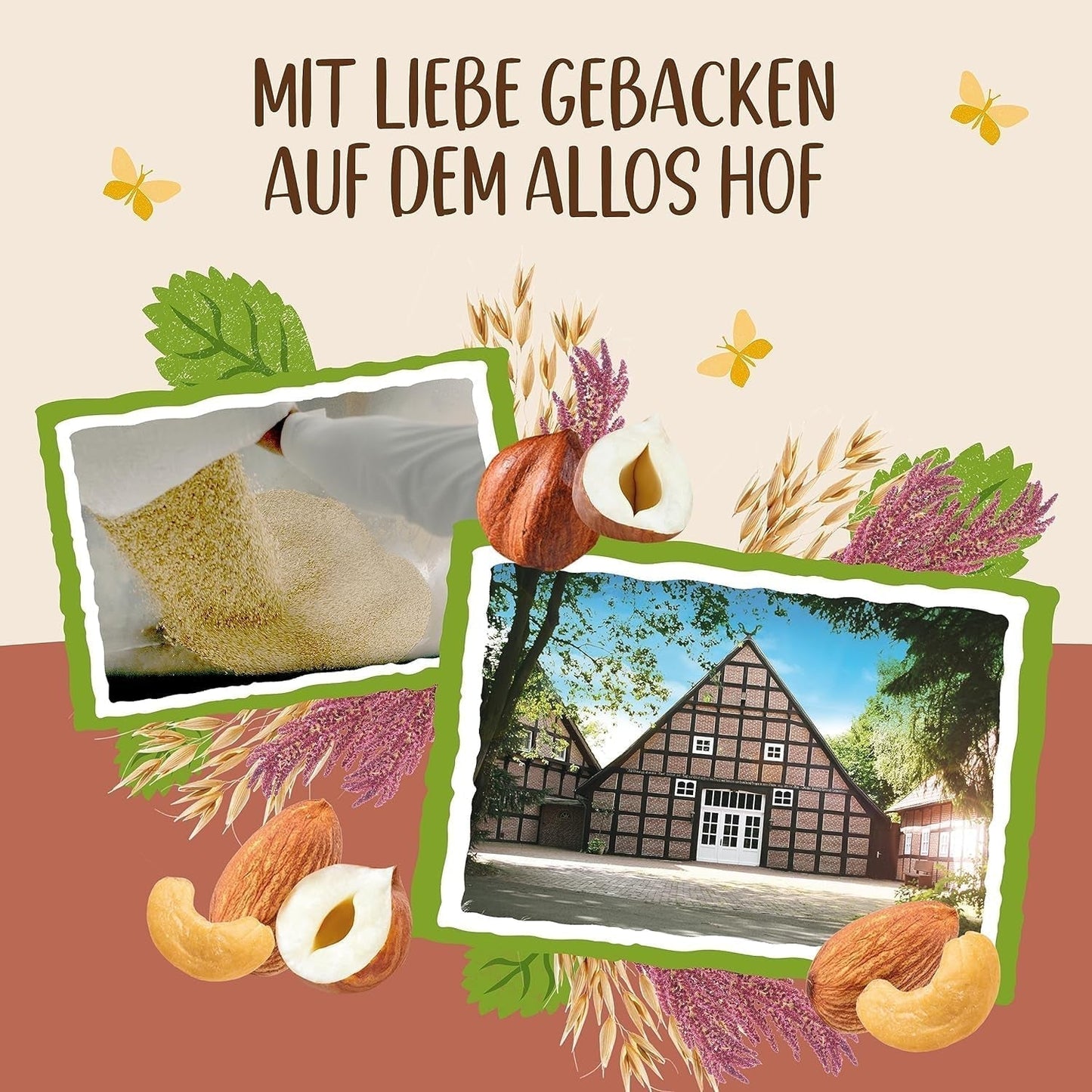 ALLOS Amaranth Crunchy Nobleuss | Ekologisk müsli Nut Oats Cereal för den lilla Cereal Naty Shop
