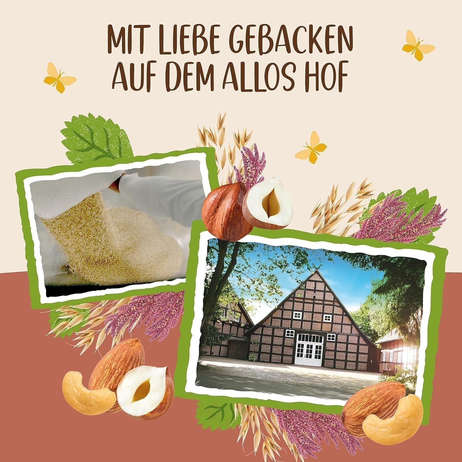 ALLOS Amaranth Crunchy Nobleuss | Ekologisk müsli Nut Oats Cereal för den lilla Cereal Naty Shop