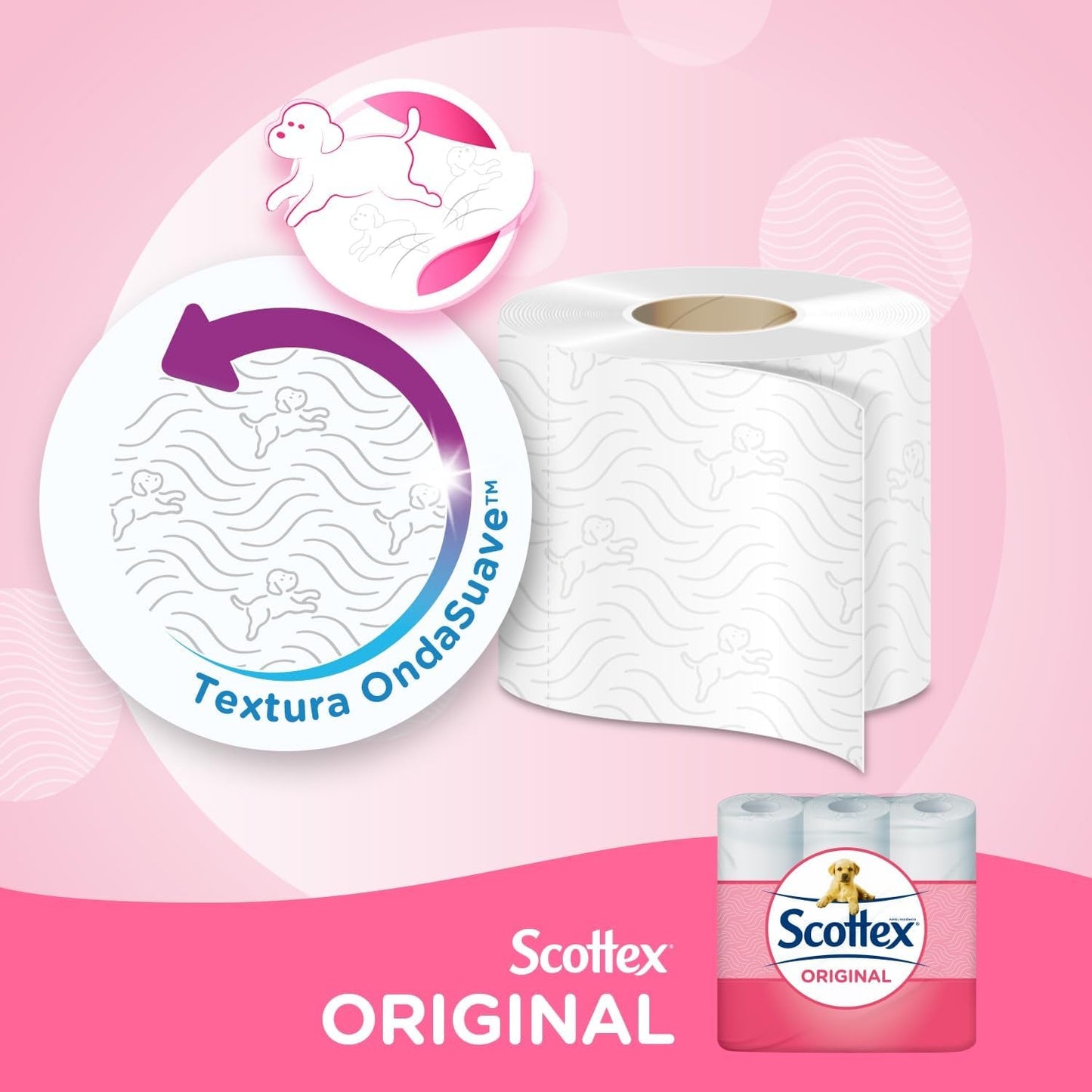Toalettpapper Original, 128 vita rullar