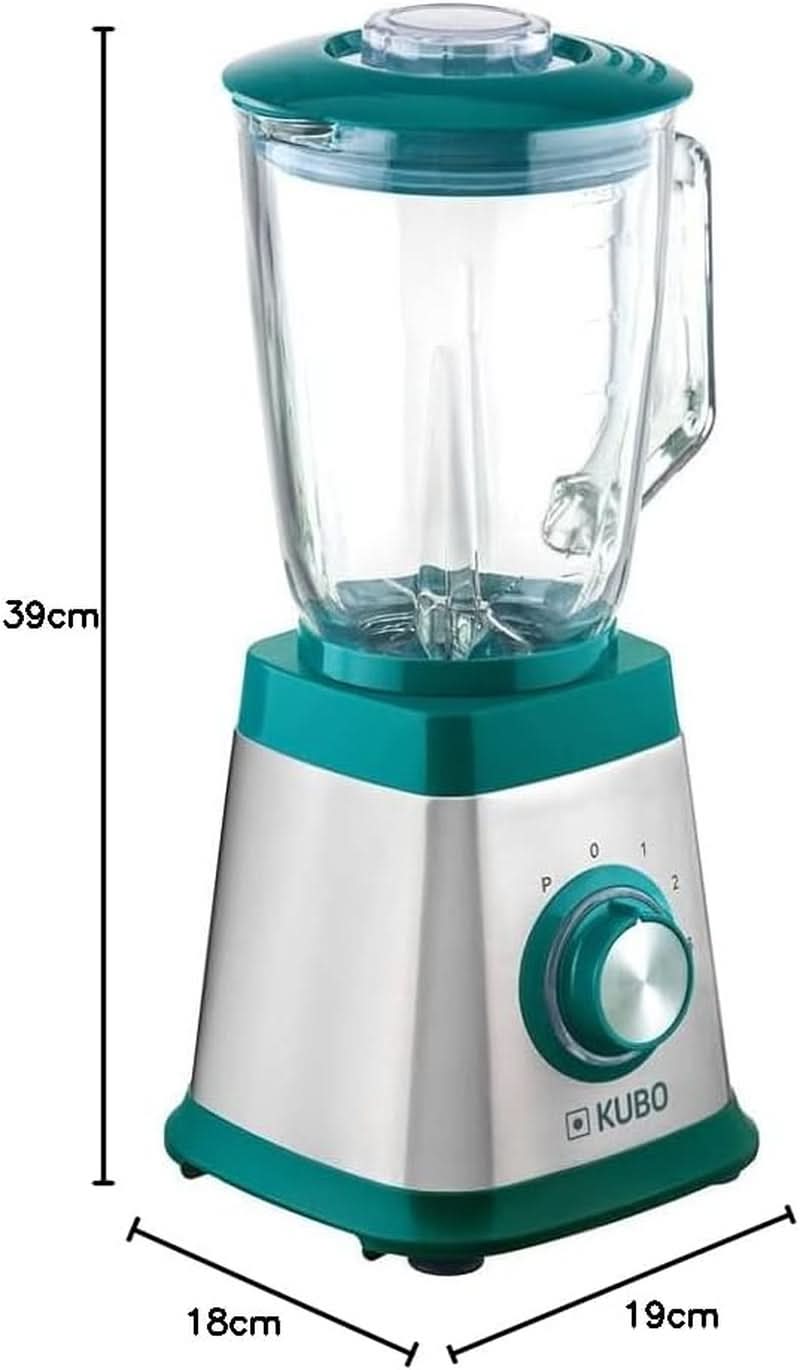 Blandare Aus Glas, 1000 W, 4 Geschwindigkeiten, 1,5 L, 6 Klingen Aus Edelstahl, Eiswürfelfunktion Kitchen Naty Shop