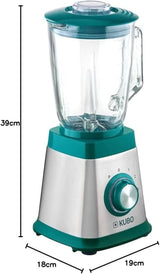 Blandare Aus Glas, 1000 W, 4 Geschwindigkeiten, 1,5 L, 6 Klingen Aus Edelstahl, Eiswürfelfunktion Kitchen Naty Shop