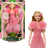 Mattel Glinda från Wicked and Accessories Ledad filminspirerad docka med avtagbar outfit Sings Loved by Us JLG49 Pink