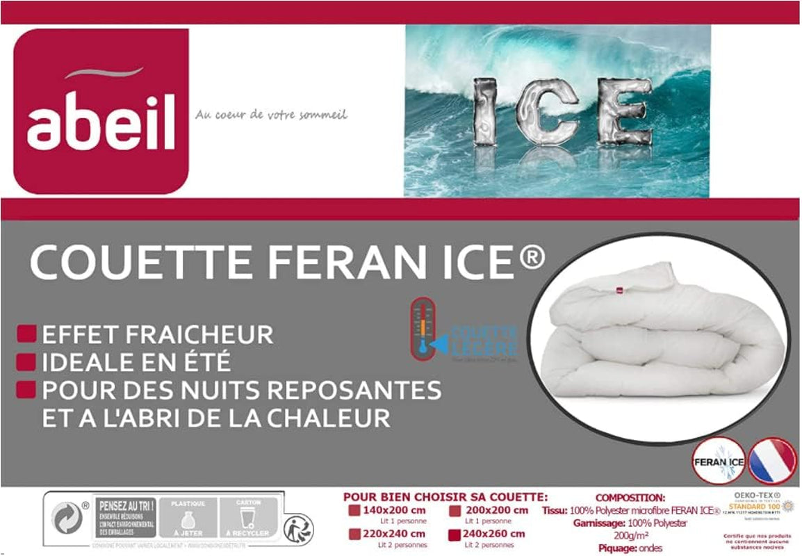 Abeil Couette Douceur Et Fraicheur Blanc Quilt Feran Ice Soft And Fresh, Vit, 240 X 260 Cm, Polyester, 240X260 Quilts and Quilts Naty Shop