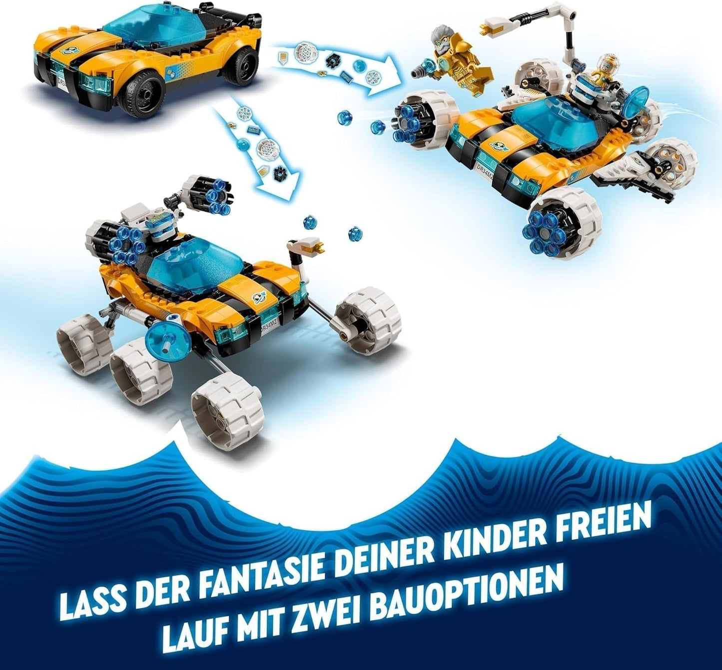 LEGO Dreamzzz 2-i-1 Mr Oz's rymdbuggy-leksaksbil eller rymdfärja-set innehåller Mr Oz, Albert och Jayden minifigurer, rymdpresent för barn 8+ 71475 Byggset Besuche den LEGO-Store