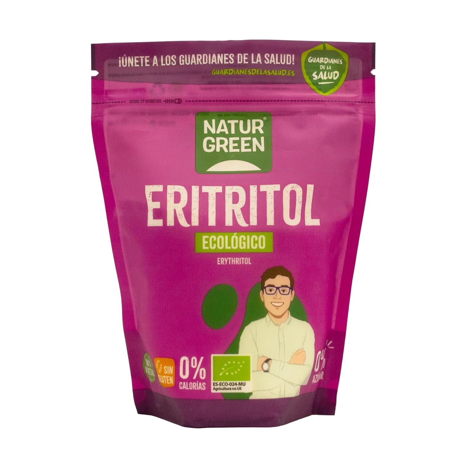 Bio Erythritol, naturligt sötningsmedel, ekologiskt, lågt glykemiskt index, 500 gram sötningsmedel Naty Shop