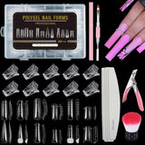 288 Dual Nail Forms Set, Dual Shape Nail Art Set, 12 Nail Extension Forms, Gel Nail Forms, Lämplig för nybörjare och manikyrister