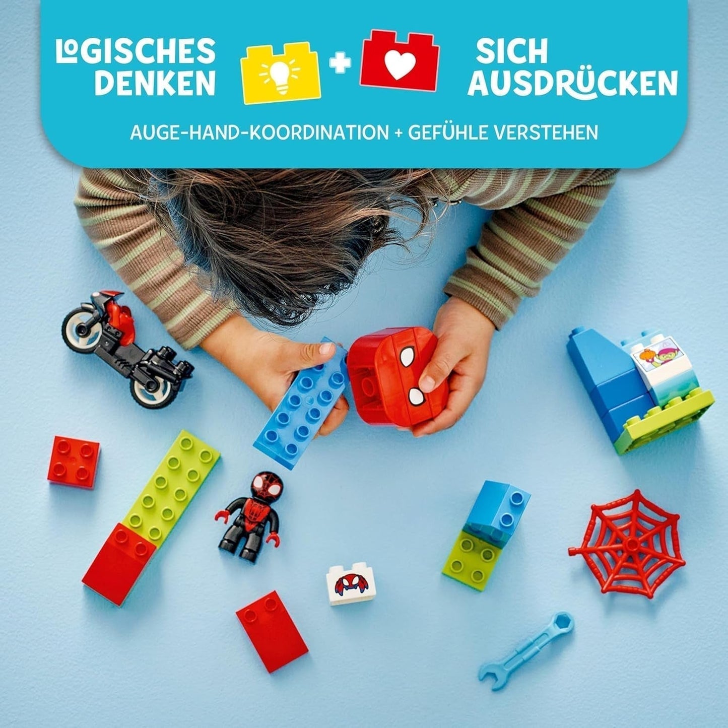 LEGO DUPLO Marvel Spins Motorcykeläventyr, Fantasy-lekset för TV-serien Spidey och hans supervänner, pedagogisk leksak att bygga och bygga om för barn från 2 år och över 10424 Byggset Besuche den LEGO-Store
