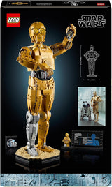 LEGO Star Wars C-3PO B, byggbar droid, modell att samla, bygga och visa, nostalgisk presentidé för vuxna och fans, samlarbit, fantasylekset 75398 Byggset Besuche den LEGO-Store