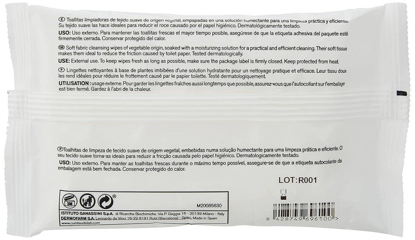 Lab - Perianalservetter, Våtrengöringsservetter för perianal hygien, Provitamin B5, fuktgivande, allergivänliga, paraben- och alkoholfri, dermatologiskt testad - 15 stycken