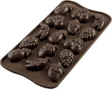 Silikonform Pralin Silikomart Frukt 3,2 x 3,2 x H 1,5 cm, 10 ml, 15 hålrum (SCG32) Kitchen Naty Shop