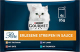 Gourmet Perle Select Strips våt kattmat, blandad blandning, förpackning om 12 (12 x 4 påsar à 85g vardera)