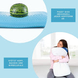 Genius Eazzzy skumkudde 40X80 Cm höjd 10Cm - Nackstödskudde med 2 grader av hårdhet + kylande gelskum - Sovkudde för sido-, rygg- och magslipare mot nacksmärta, polyester Naty Shop standardkuddar