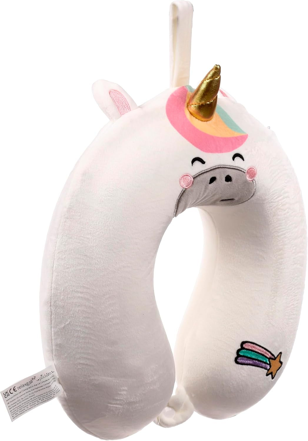 Relaxeazzz Memory Foam Puckator Travel Pillow - Astra The Unicorn Naty Shop Travel Pillows