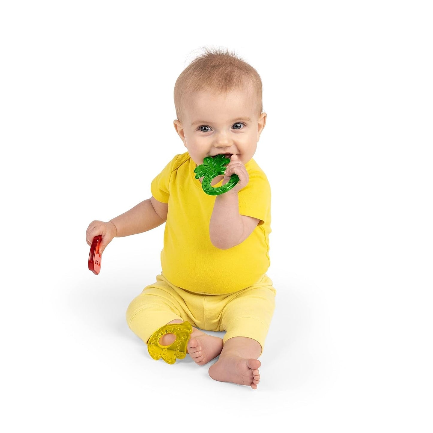 Bright Starts Juicy Chews, 3 BPA-fria tandringar, för alla spädbarn från 3 månader