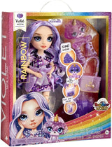 Rainbow High Fashion Docka med Slime och Pet - Lila - 28 cm Glitter Doll med Glitter Slime, Magic Pet och modeaccessoarer - Leksak för barn - Perfekt för 4-12 år