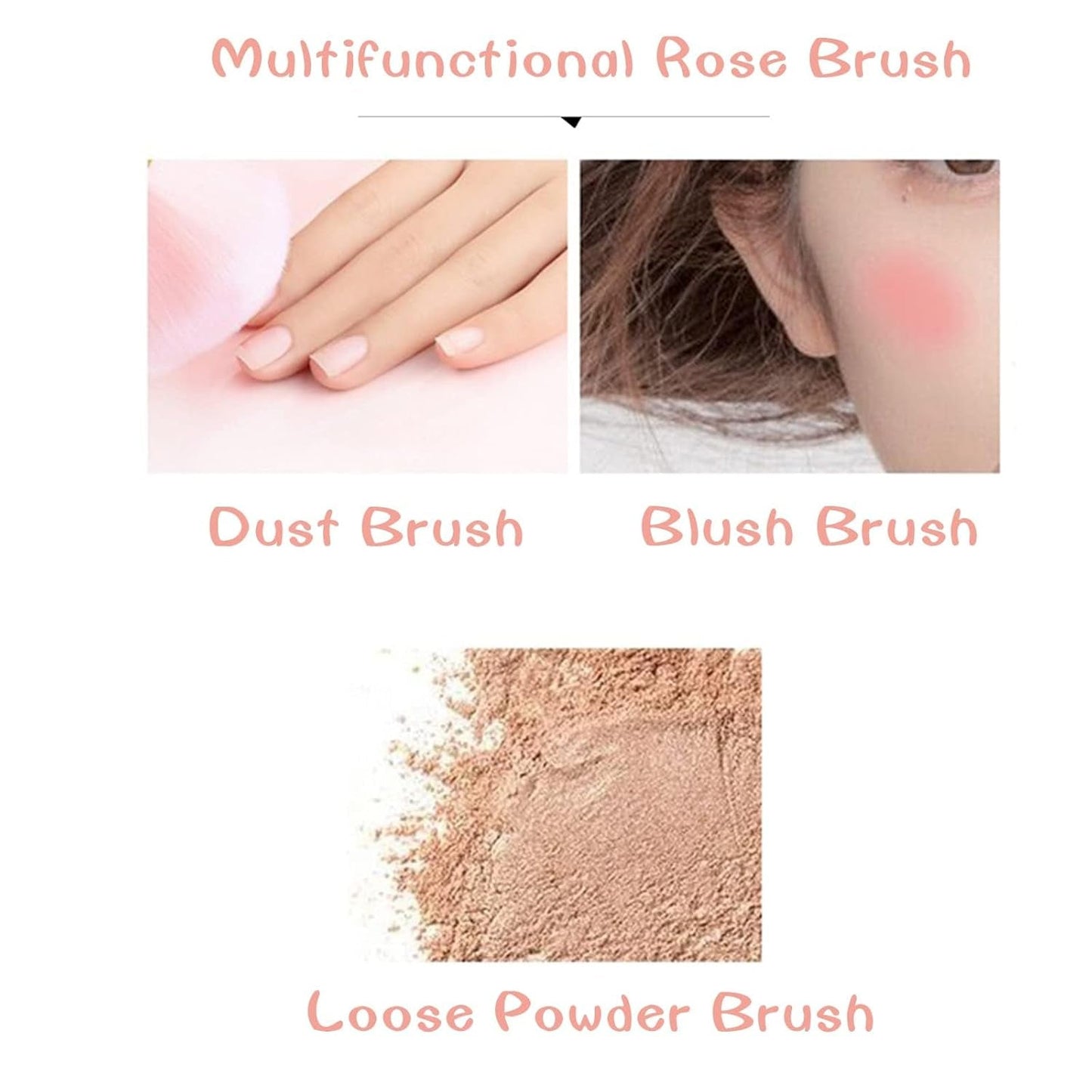 Nagelkonst Staubpinsel für Maniküre Rose Kopfbürste, Nagel Kunst Staub Entferner Brush, Make-Up-Brushes Weich, Nagel Werkzeuge