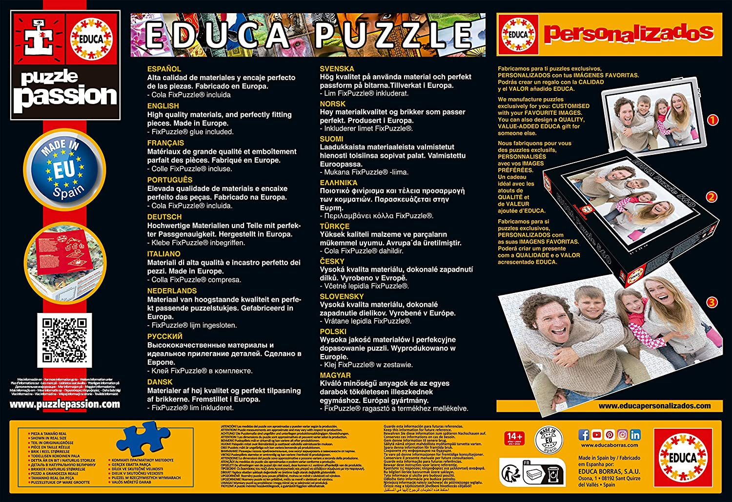 Educa - Pussel 2000 bitar för vuxna | Landmärken i Europa, pussel 2000 bitar för vuxna och barn från 14 år, turistattraktioner (17697) Puzzle Naty Shop