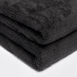 Brentford's Teddy Fleecefilt Stor sängfilt Plysch Supermjuk varm bäddsoffa Överkast Svart - 150 X 200 Cm Sängar och filtar Besuche den Brentfords-Store