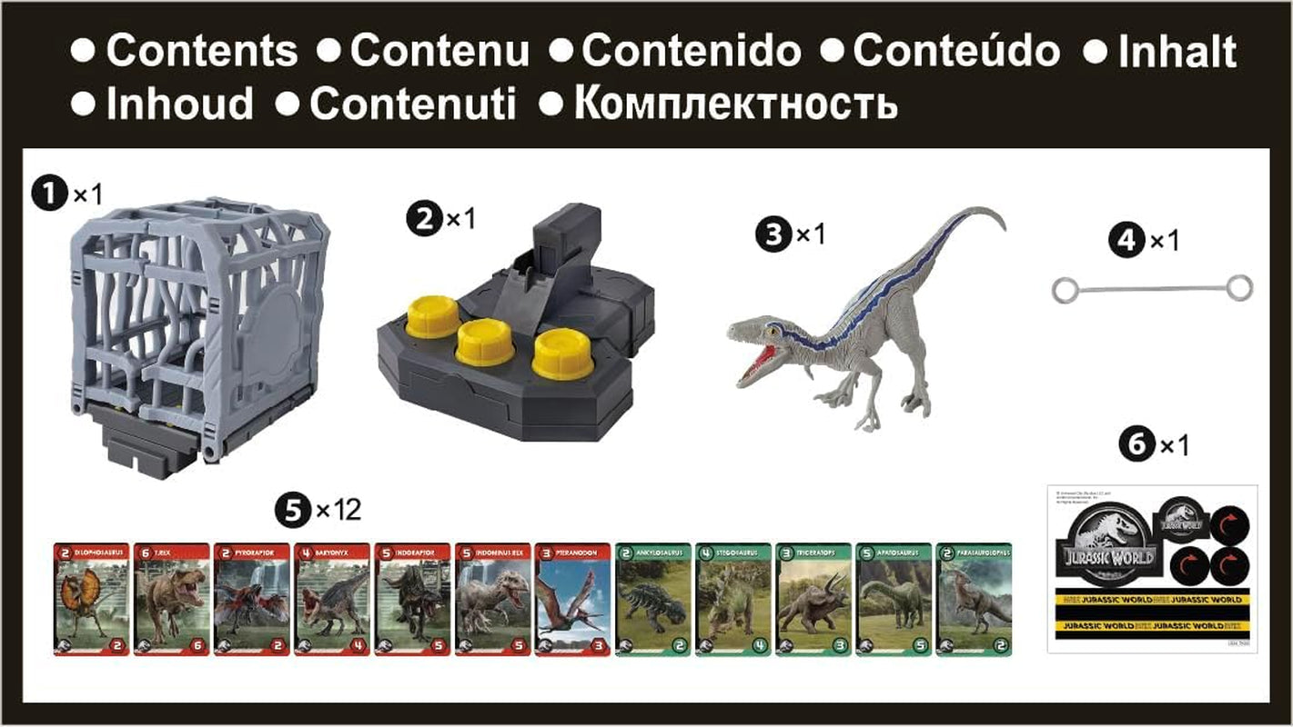 EPOCH-spel, Jurassic World - Cage Breaker, 7523, Dinosaur Toy, Brädspel för barn från 4 år och uppåt