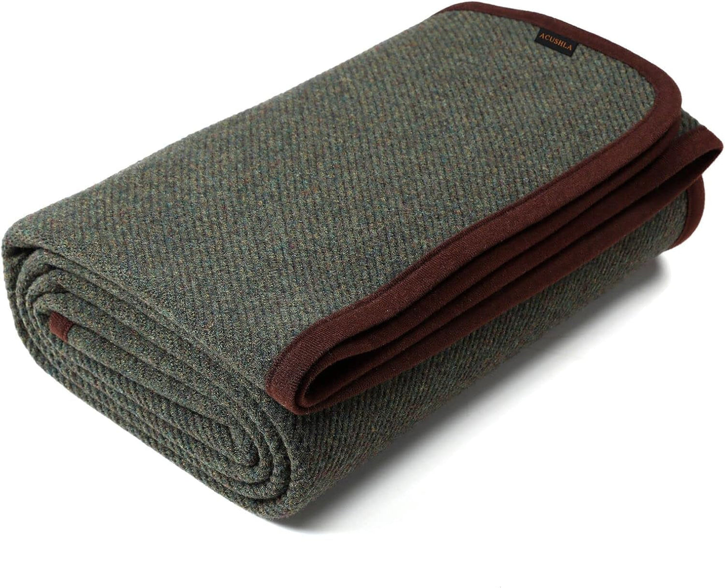 ACUSHLA 200,7X160 Cm, 1,7 Kg, filt, yllefilt, varm resefilt, stickad filt, dekorativ, filtar för soffa, stol, soffa, säng, vardagsrum, camping, lämplig för alla årstider Ww203 Sängar och överdrag Beuche den ACUSHLA-Store Olive 10060 Cm 1