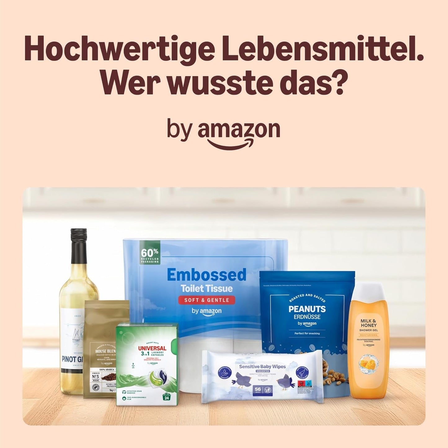 By Amazon Heimkompostierbare Kaffeekapseln, kompatibel med Nespresso, 100 % kolumbianischer Arabica, 20 Stück – Rainforest Alliance-zertifiziert