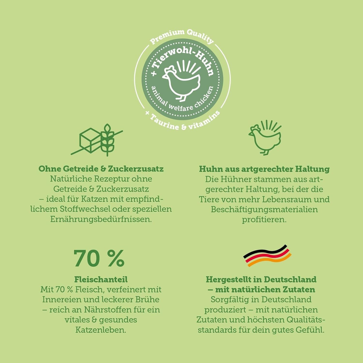 MERA Cats Nature Insect Premium Katzenfutter Nass 12x85g | ohne Zucker und Getreide| Nachhaltig & mit viel Insektenprotein | Vuxen Katzennassfutter