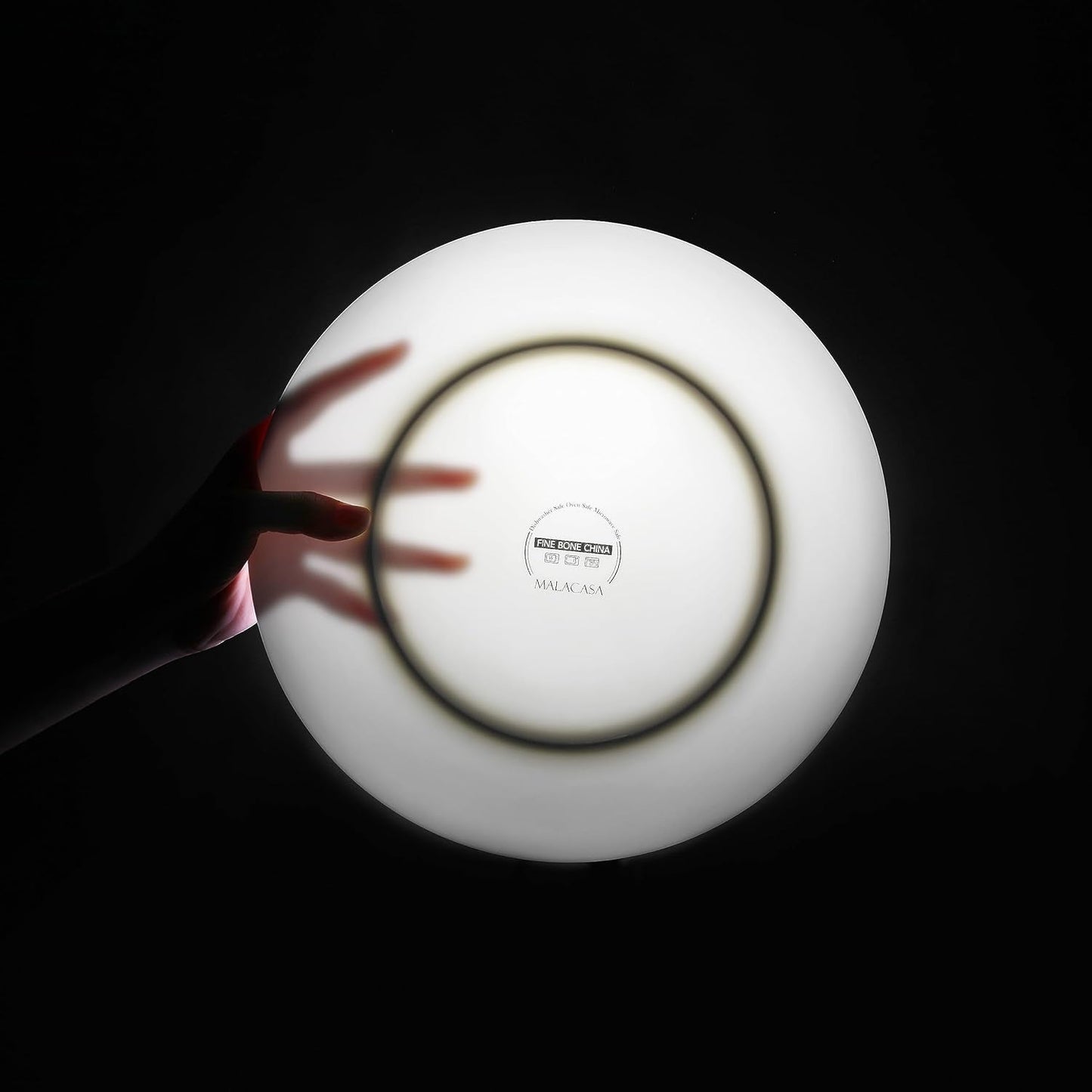 MALACASA 4-personers servisset Bone China 16-delat servisset runt vitt med guldkant Kombinationsset med 4 middagstallrikar 4 desserttallrikar 4 sumatallrikar och 4 spannmålsskålar NORI-serien