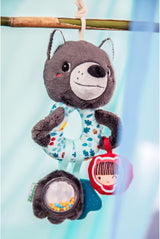 Lilliputiens - Louis the Wolf multiaktivitetsringar - Skallra för bebisar med ljud, texturer och färger - Lätt att fånga - Stimulerar sinnena och främjar motoriken - Från 3 månader - 83505 Jucarii Bebe Naty Shop