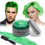 4,23 oz Lila hårton Tillfällig hårfärg med borstar, män kvinnor styling hårton vax, instant hårkräm lera Naturlig frisyr Pomada, DIY Cosplay Halloween hårvax Hårfärg Naty Shop Green