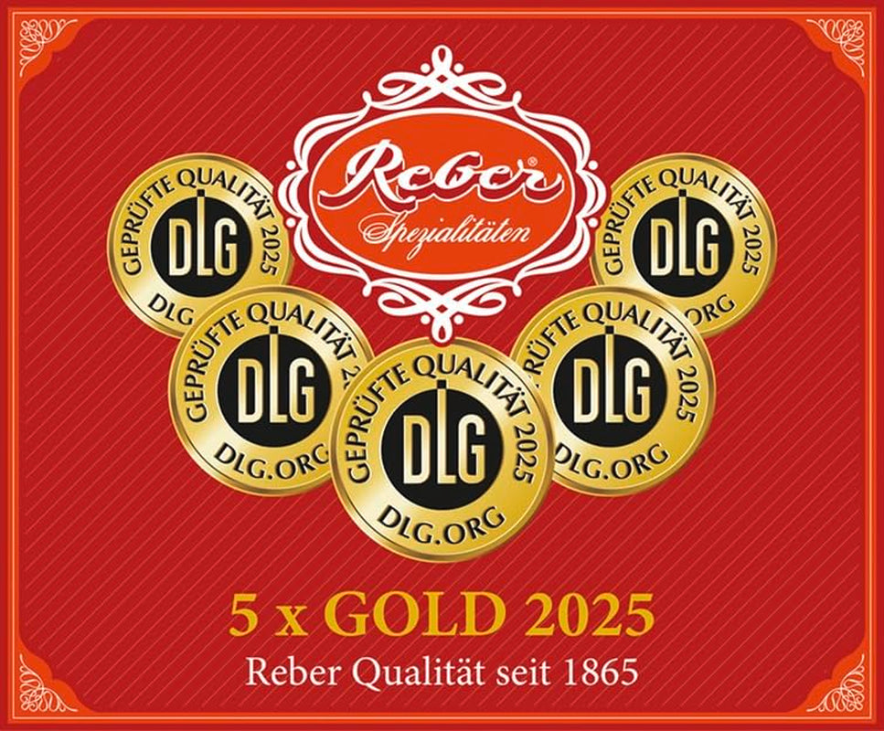 Reber Mozart Balls - Konfektpåse med 8 delar - Äkta Reber Mozart Balls Mörk Choklad, Marsipan & Nougat - 1 x 160g