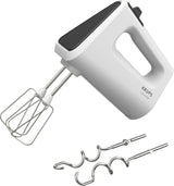 Krups GN4001 3 Mix 4000 Handmixer | 450 watt | Robust design | Variabel hastighetsregulator | Turbo-Und Auswurf-Funktion | Inkl. 2 Rührbesen Und 2 Knethaken | Weiß/Grau Kitchen Naty Shop