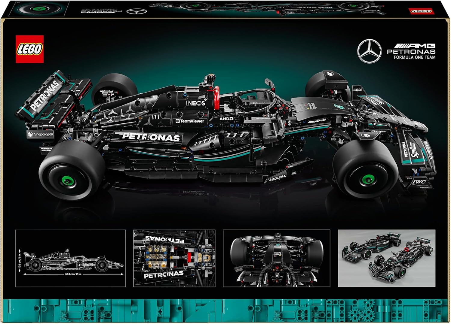 LEGO Technic Mercedes-Amg F1 W14 E Performance Set för vuxna, racerbilar, hem- eller kontorsföremål, Formel 1-presenter för män, kvinnor 42171 Byggset Besuche den LEGO-Store