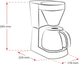 Melitta Easy – Espressomaskin med filter och glaskaraff, för upp till 10 koppar kaffe, svart