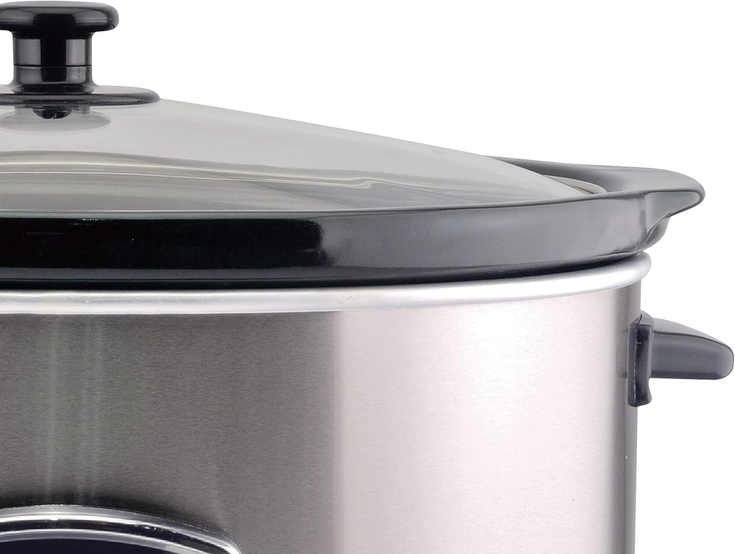 Beper BC.510 Slow Cooker, 280 W, 4,5 liter, keramiskt glas, svart och stål Slow Cooker Naty Shop