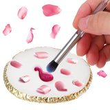 Maniküre Gemalt Palette Nail Art Palette Kunstharz Nagelkunst Nail Art Make up Paletten Nagelmalerei Display Fach Kosmetik Mischwerkzeuge (Weiß)