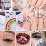 5600 Stück Strasssteine Nägel Nail Art, 36 Farben Glitzersteine, Dekorationen Nagelsteine Für Nagelkunst, Einschließlich Wachsstift Für Strasssteine Und Strass-Picker