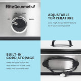 MST-5240SS Slow Cooker, 3,3 liter, Slow Cooker i rostfritt stål Naty Shop