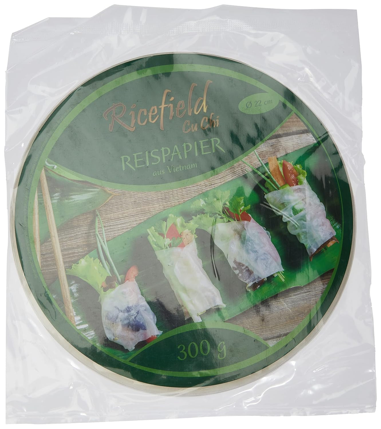 Ricefield Rice Paper, Round, 22cm, 1 Pack (300g)