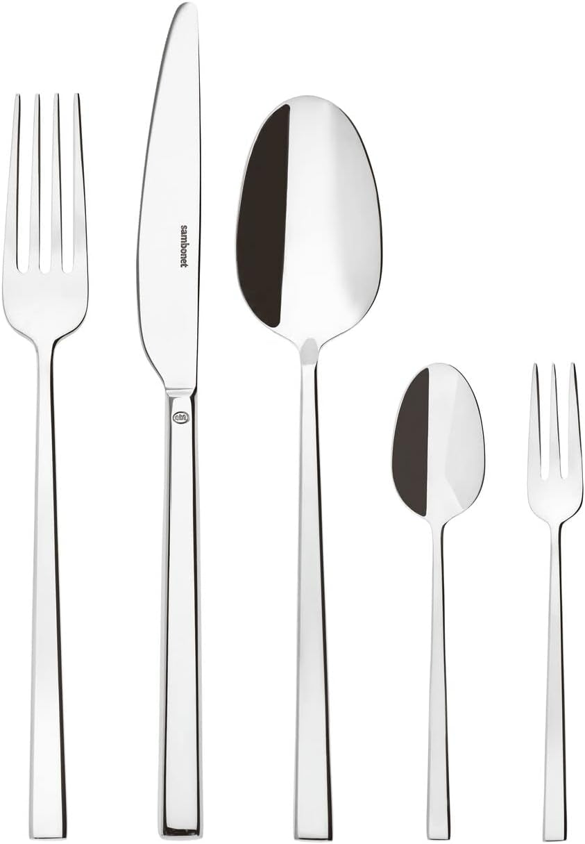 Sambonet 52562-N2 Rock rostfritt stål - Bestickset monoblock rostfritt stål 18/10 Kitchen Naty Shop Set 12 personer - 60 stycken