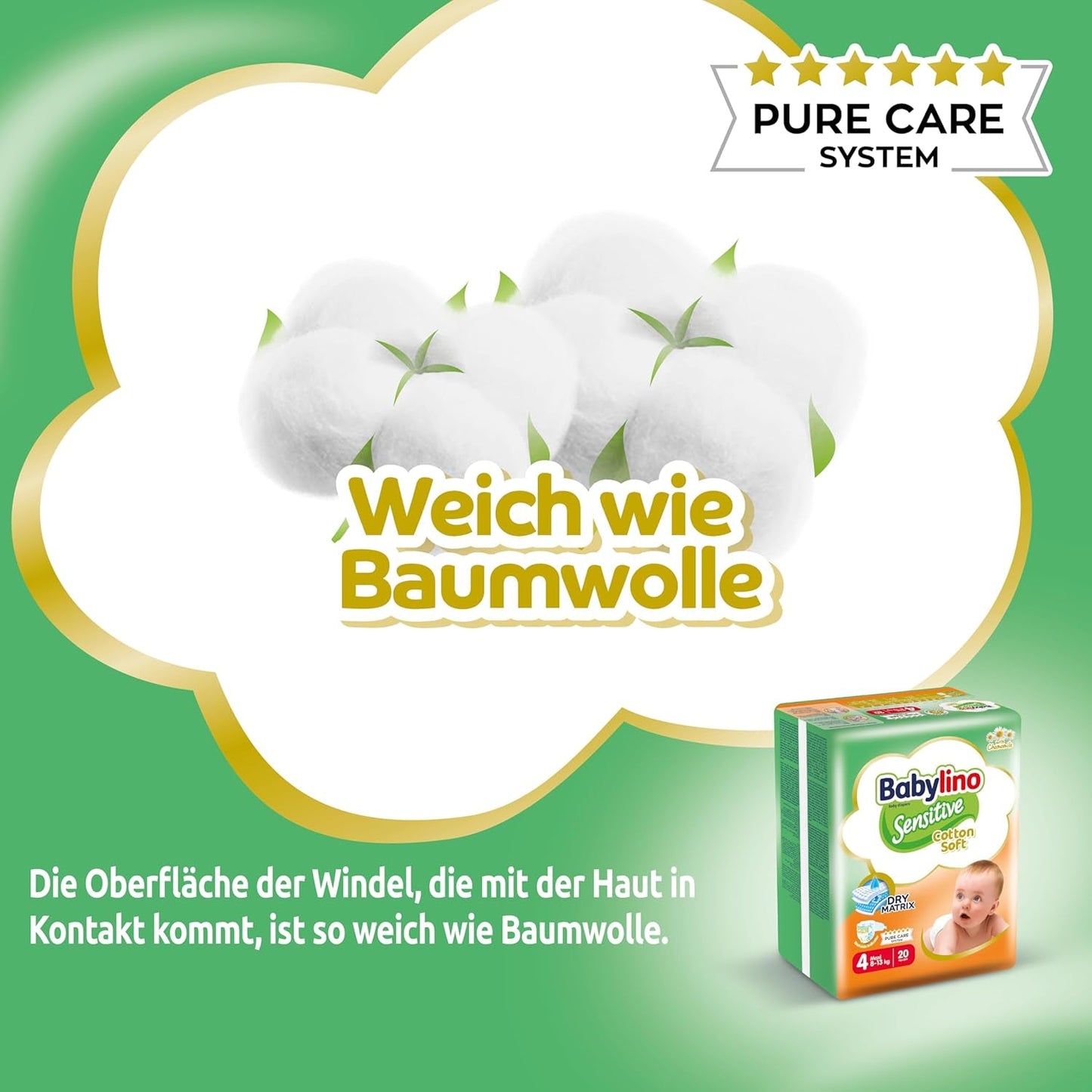 Babyblöjor Sensitive storlek 4, Maxi (8-13 kg), 20 st