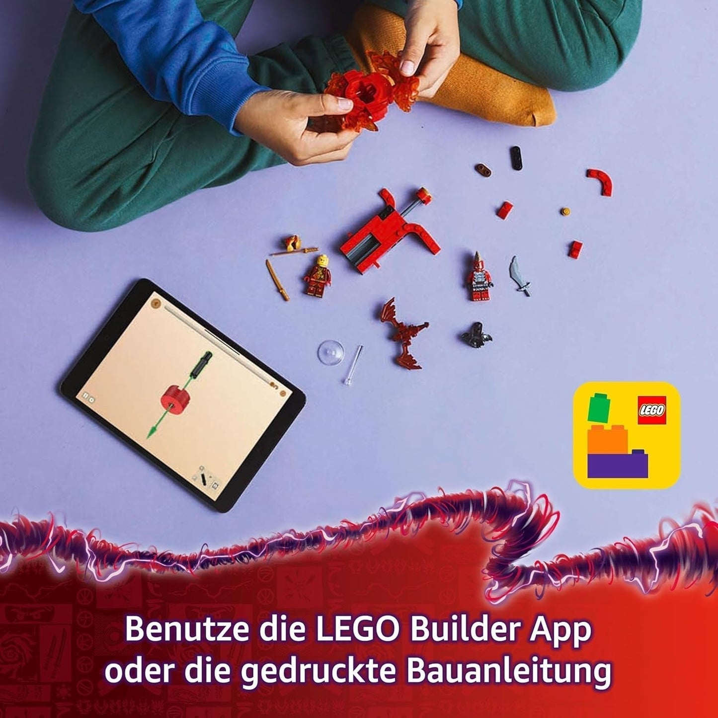 LEGO NINJAGO Kai's Dragon Spinjitzu Spinner - Action Ninja-leksak med 2 minifigurer - Litet lekset för barn - Presentidé för pojkar och flickor från 6 år och uppåt 71823 Byggset Besuche den LEGO-Store
