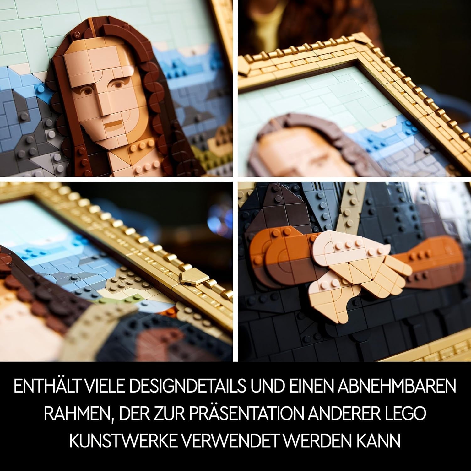 LEGO Art Mona Lisa, vuxenset, Leonardo Da Vinci-målning för hängning, kreativ aktivitet för män och kvinnor, present till konstälskare, italiensk renässanskonst 31213 Byggset Besuche den LEGO-Store