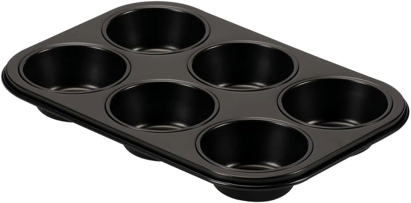 , Form 6 muffins 18,5x27cm, svarta Formar och bakplåtar Naty Shop 6 muffins