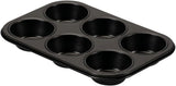 , Form 6 muffins 18,5x27cm, svarta Formar och bakplåtar Naty Shop 6 muffins