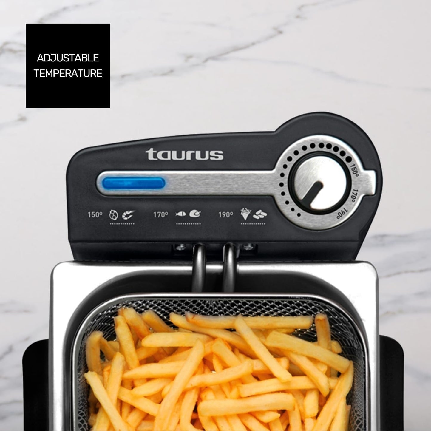 Taurus Professional 2 plus - Oljefritös, 2 liter, 1700 W, 18/8 rostfritt stål Vitvaror Naty Shop