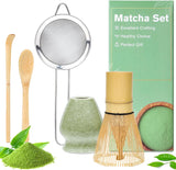Alyvisun Matcha-set, 5-delat Matcha-te-servis med Matcha-tekanna och Matcha-teställ, tesked, tesked, Matcha-te-set för Matcha-älskare, perfekt för nybörjare och entusiaster