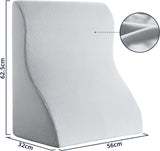 Läskudde för säng och soffa - Memory Foam fjäderkudde - Ergonomisk ryggkudde - Perfekt för att stödja ryggen medan du kopplar av, spelar, läser eller tittar på TV - Bred