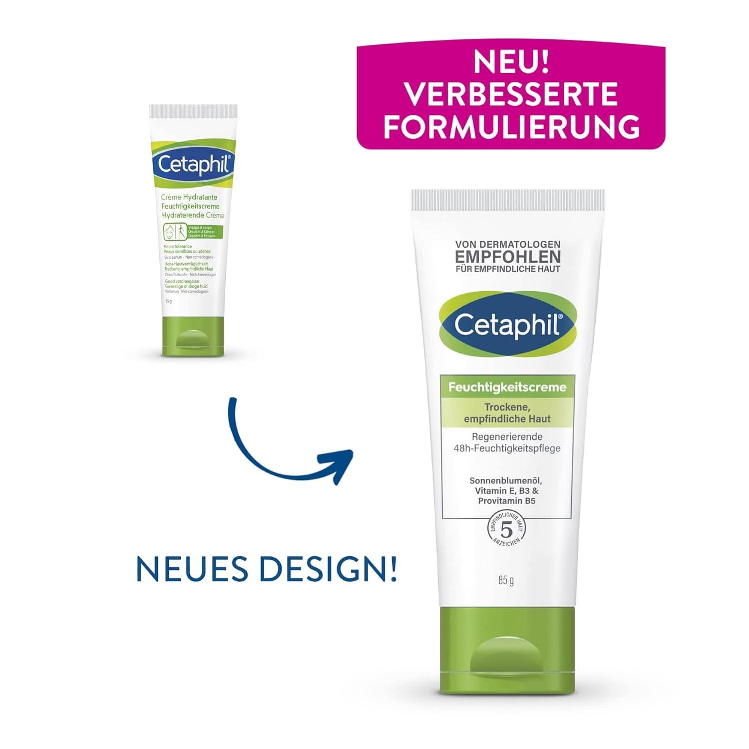 Cetaphil Moisturizer för torr, känslig hud, 85 ml dusch och bad Naty Shop
