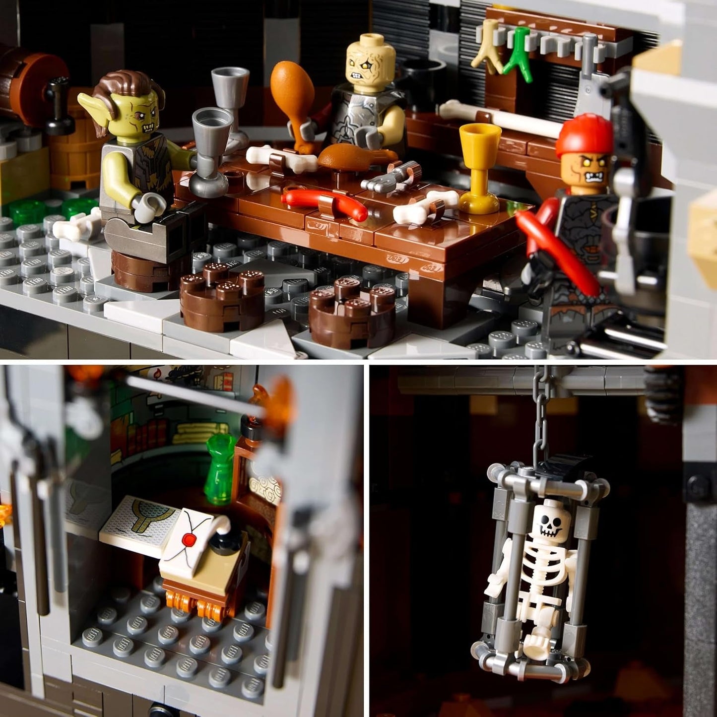 LEGO Ikoner Sagan om ringen: Barad-Door vuxen byggset med Sauron, Gothmog, Orc, Frodo, Sam och Gollum Minifigurer Filmminnen Fan Samlarobjekt 10333 Byggset Beuche den LEGO-Store
